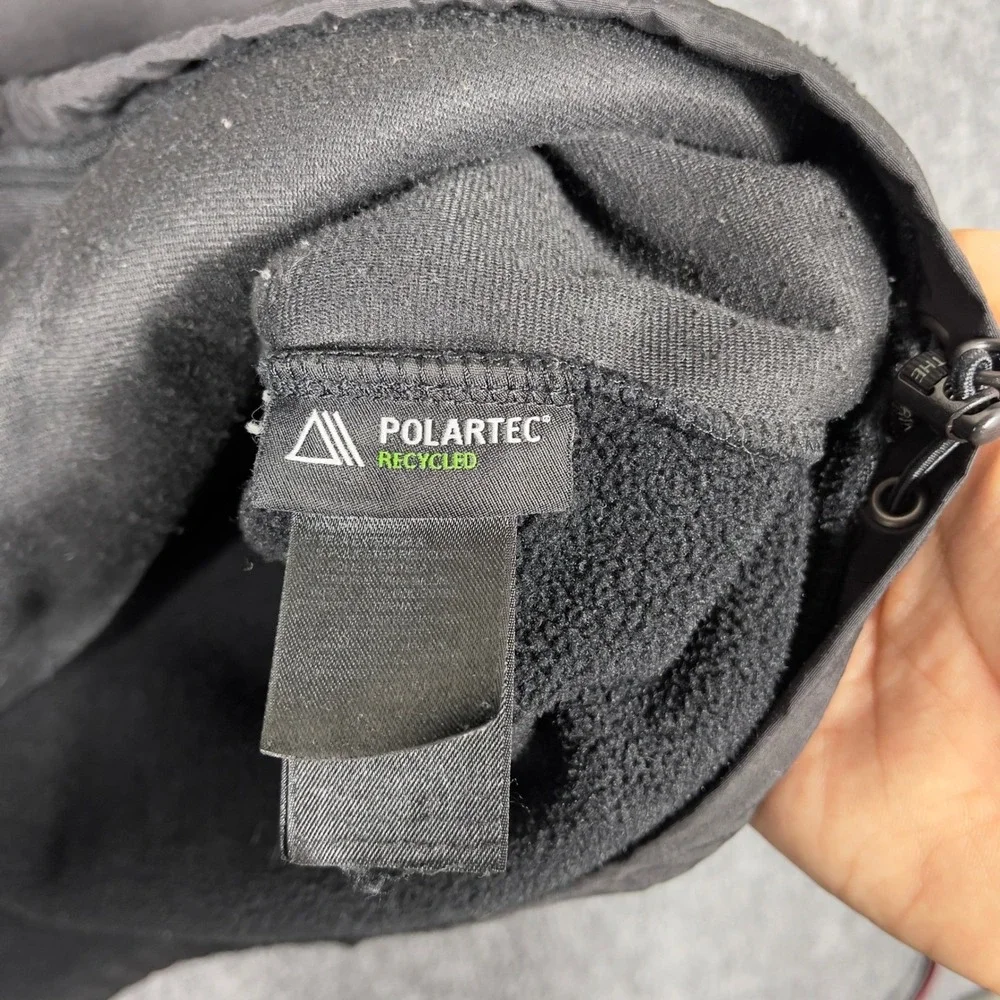 The North Face Denali Hoodie Mens XL Black Polartec Fleece Full Zip Jacket